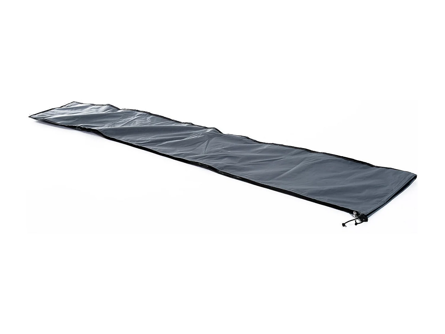 Housse de protection imperméable pour parasol droit avec fermeture éclair et cordon de serrage gris