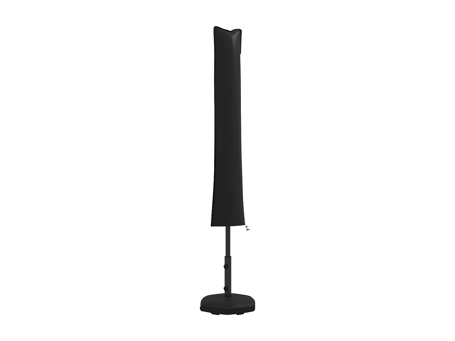 Housse de protection imperméable pour parasol droit avec fermeture éclair et cordon de serrage gris