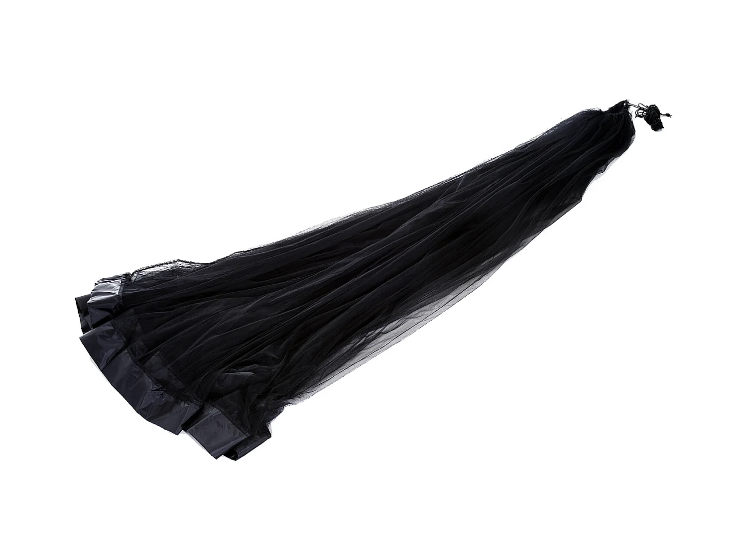 Moustiquaire cylindrique pour parasol 3 m diamètre avec fermeture éclair et lestage noir