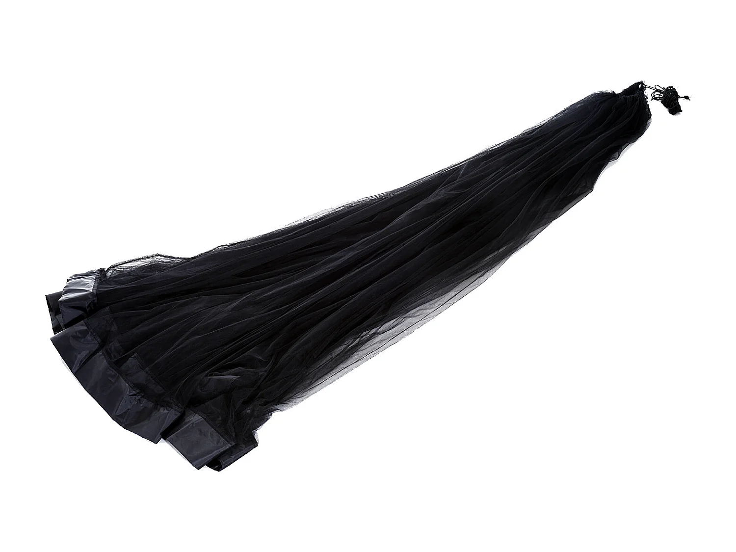 Moustiquaire cylindrique pour parasol 3 m diamètre avec fermeture éclair et lestage noir