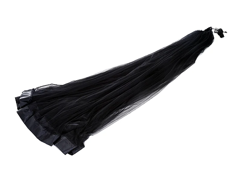 Moustiquaire cylindrique pour parasol 3 m diamètre avec fermeture éclair et lestage noir