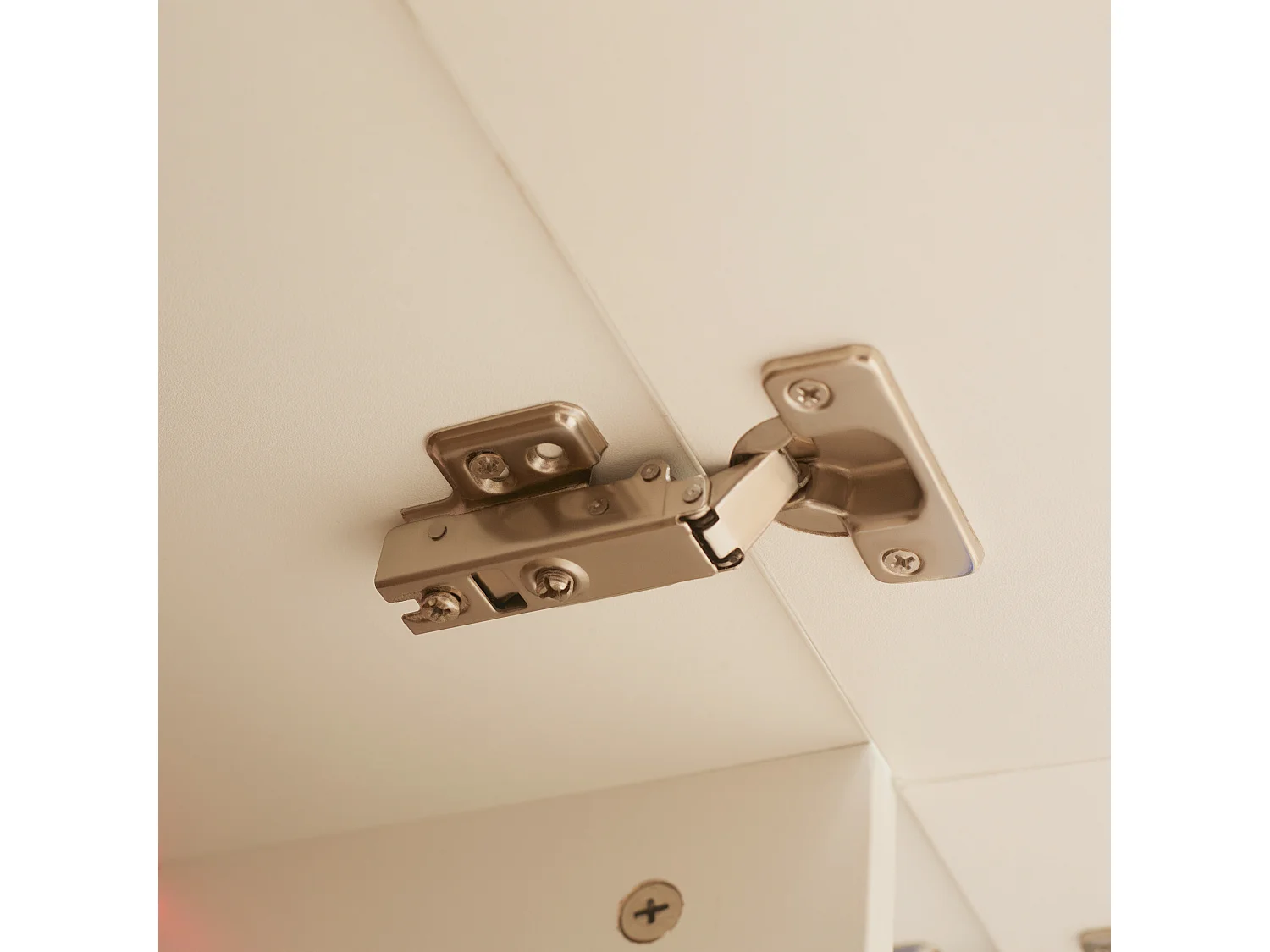 Meuble TV mural LED - banc TV flottant - 2 portes battantes - dim. 150L x 40l x 30H cm - blanc laqué