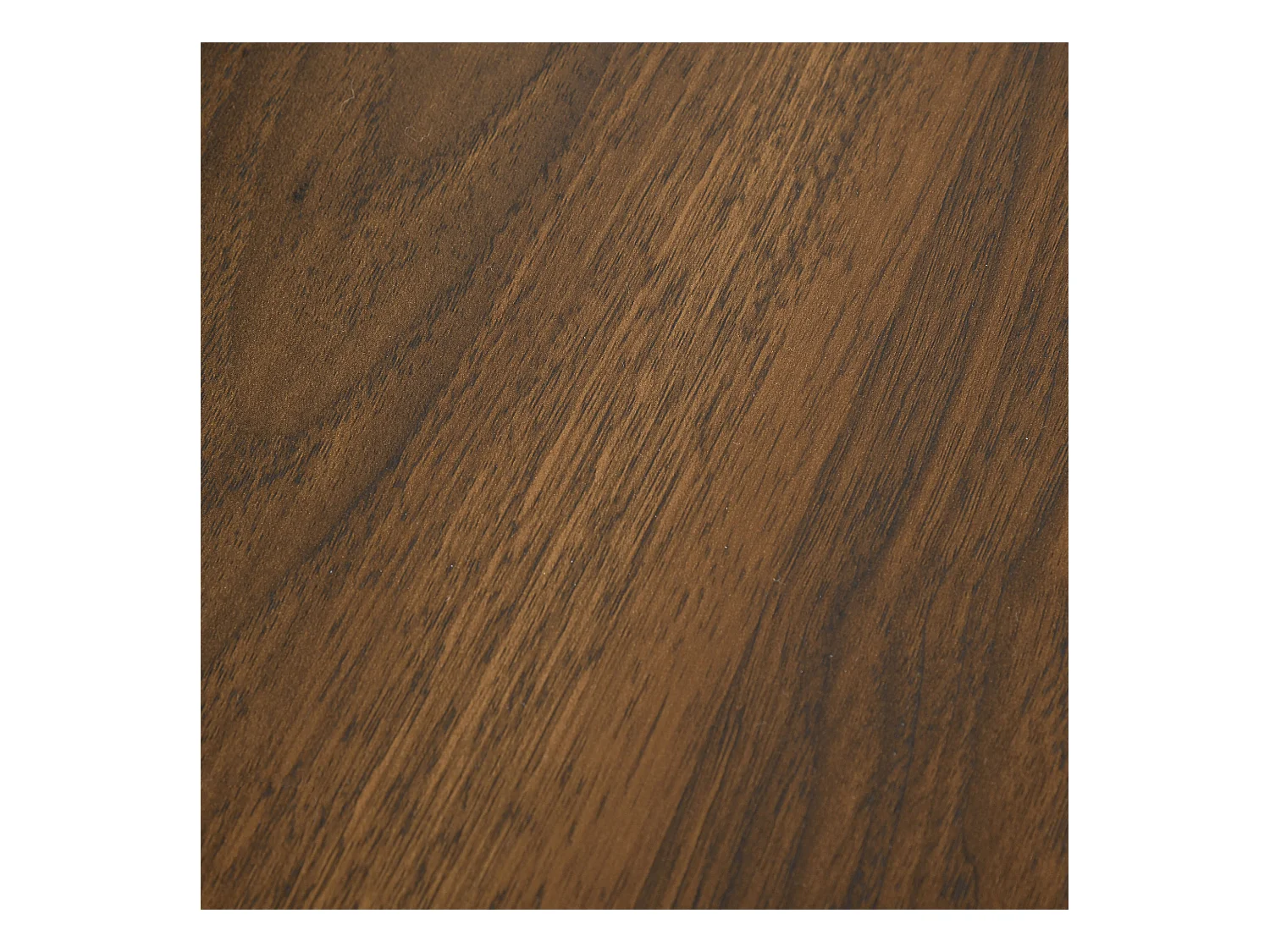 Meuble TV bas sur pieds style scandinave 2 tiroirs aspect noyer