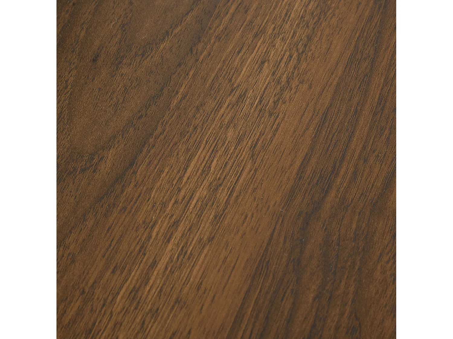 Meuble TV bas sur pieds style scandinave 2 tiroirs aspect noyer