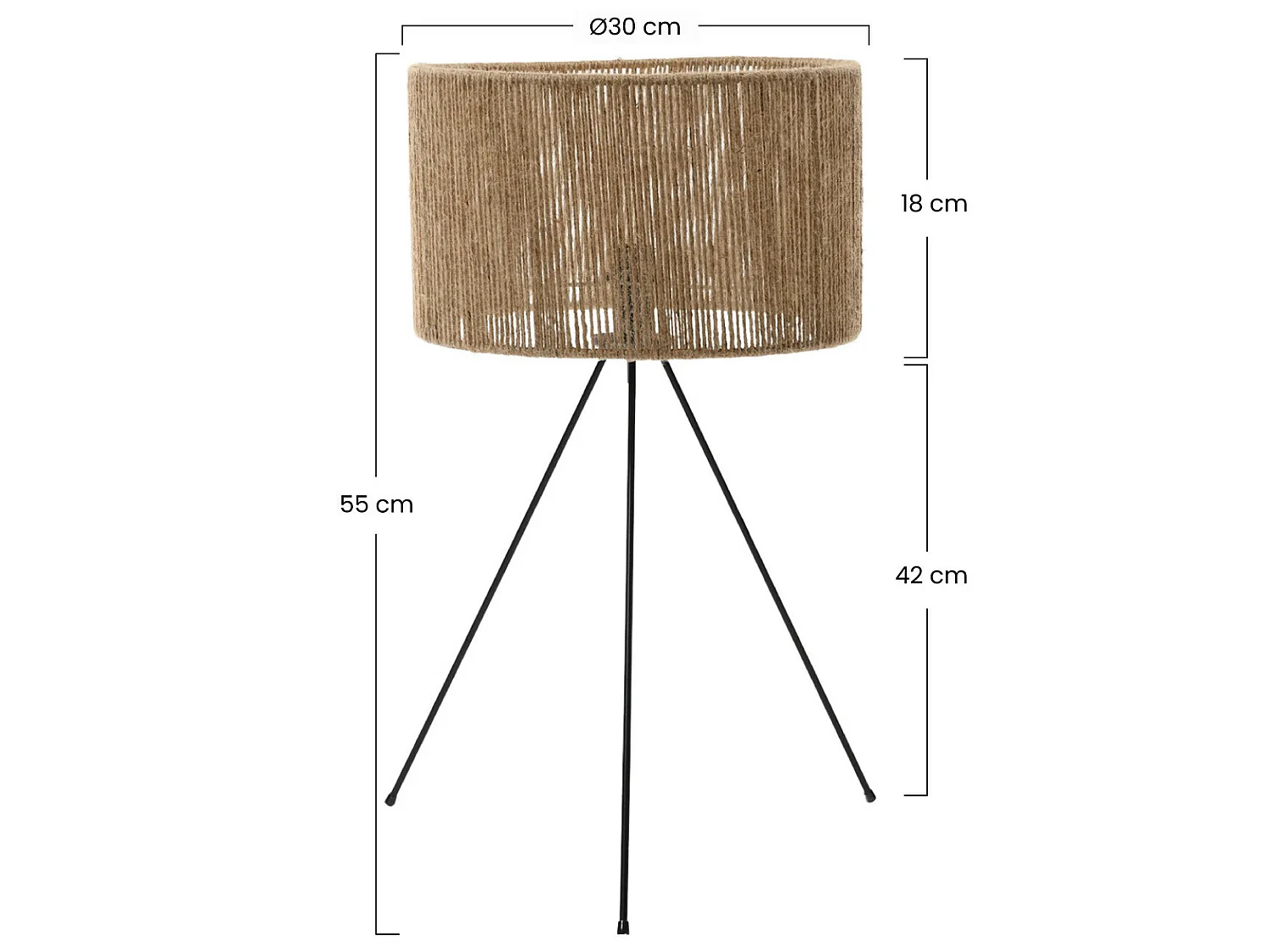 Lampe à poser Budi Beige 30x55cm 7hSevenOn Deco