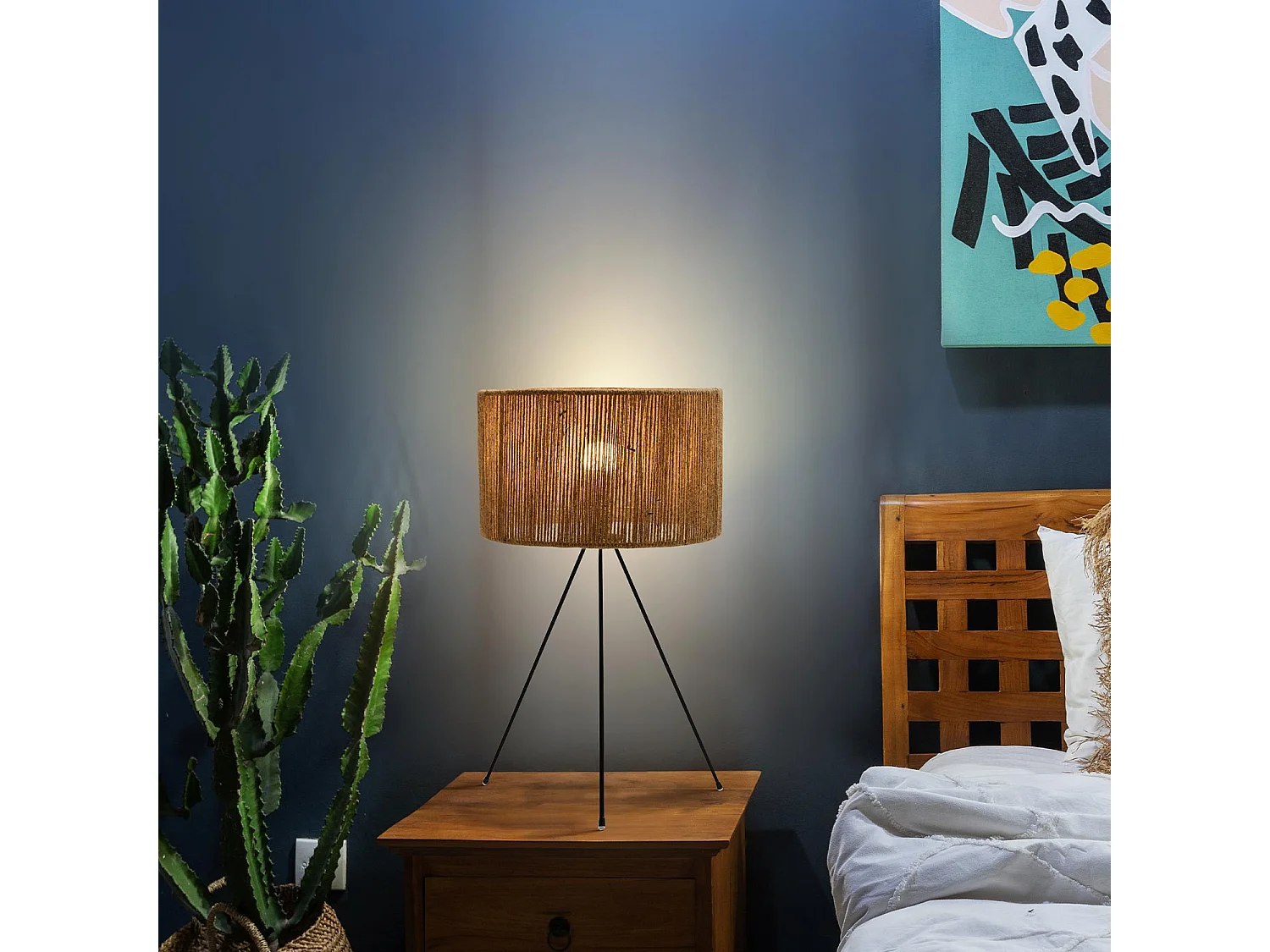 Lampe à poser Budi Beige 30x55cm 7hSevenOn Deco