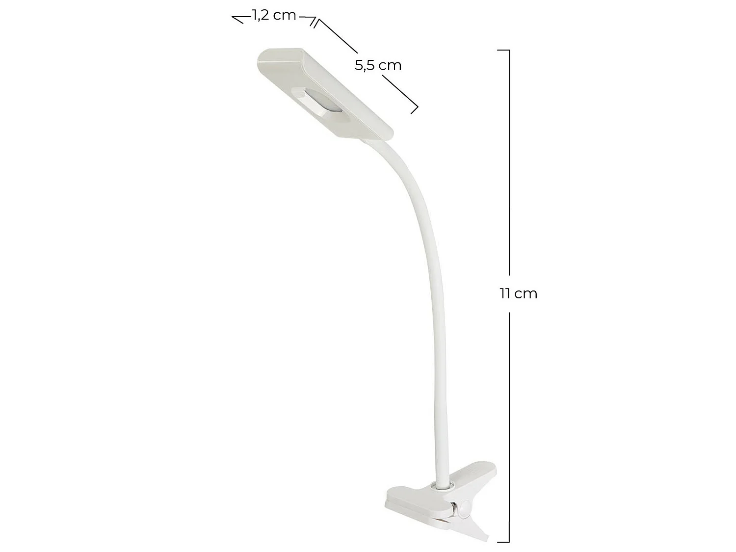 Flexo LED Integrado 4W 235lm de Pinza Blanco 7hSevenOn