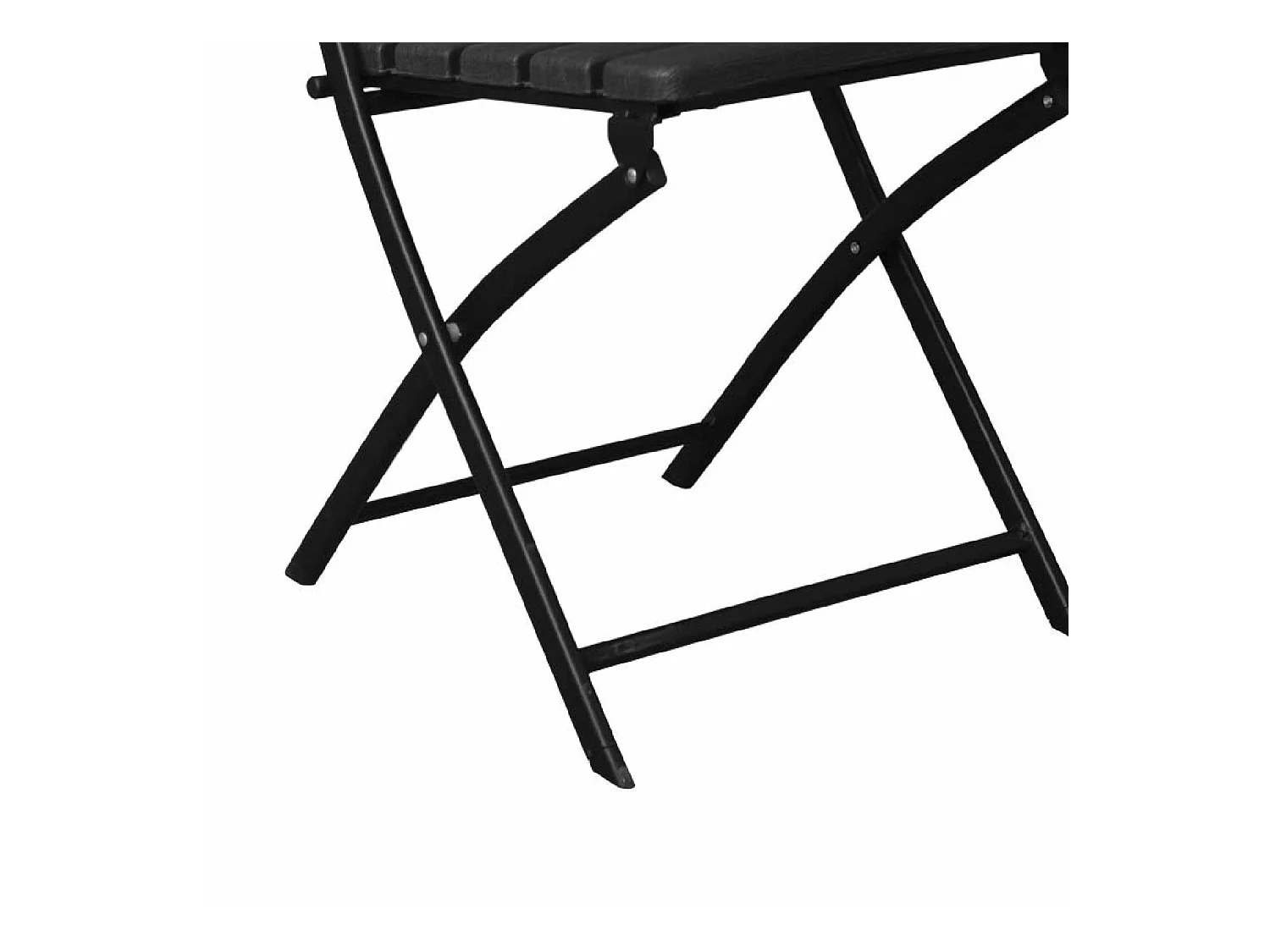 Pack 2 Sillas Plegables Efecto Madera Negro 55x46x81cm 7house