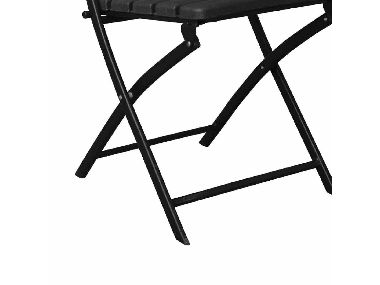 Pack 2 Sillas Plegables Efecto Madera Negro 55x46x81cm 7house