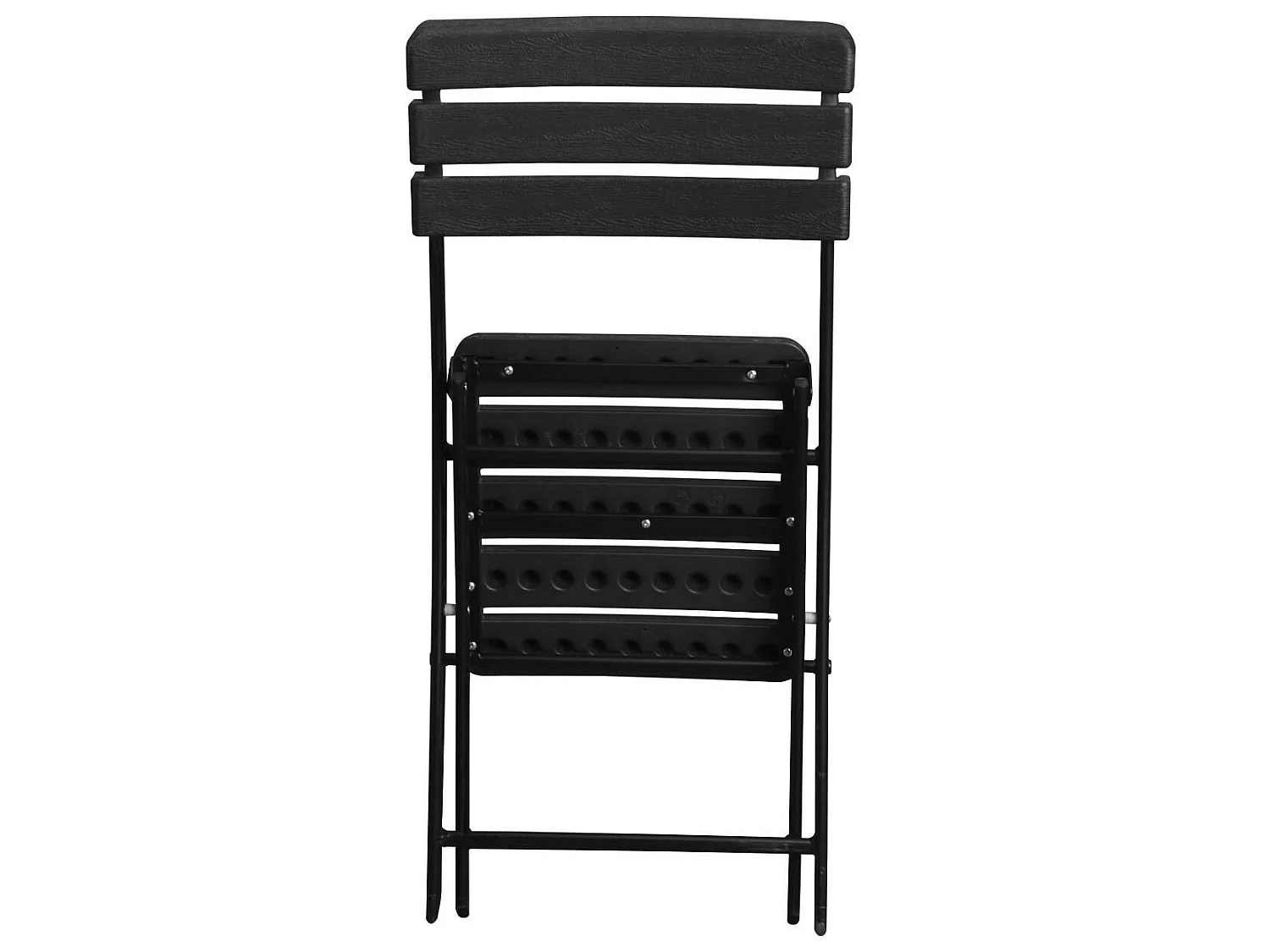 Chaise pliante effet bois noir 55x46x81cm 7house