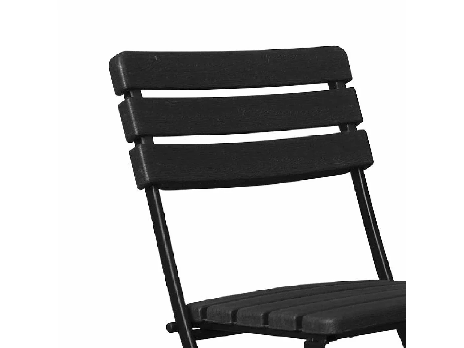 Chaise pliante effet bois noir 55x46x81cm 7house