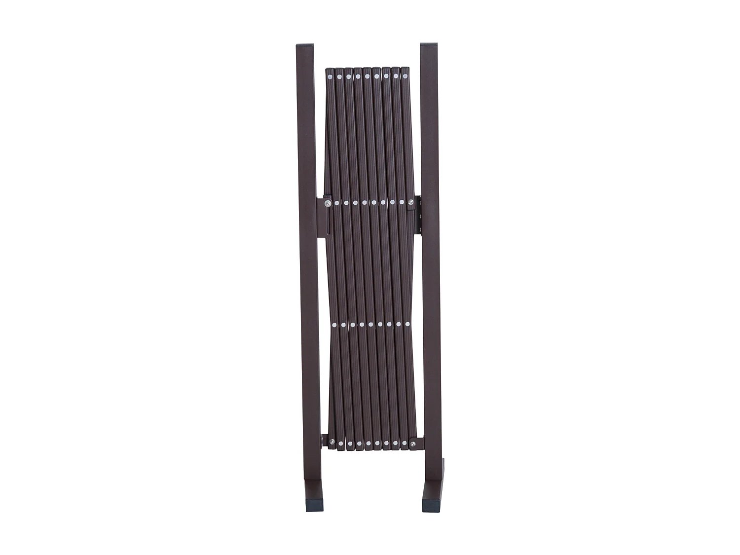 Barrière extensible rétractable barrière de sécurité 250L x 31l x 104H cm alu métal chocolat