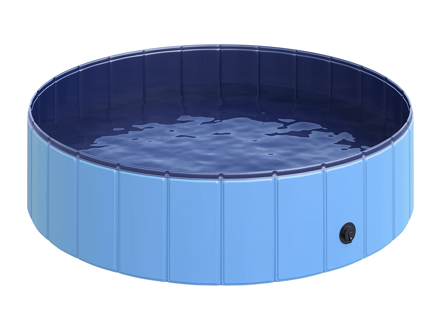 Piscine pour chiens bassin pliable bouchon vidange fond antidérapant diamètre 1,20 m bleu