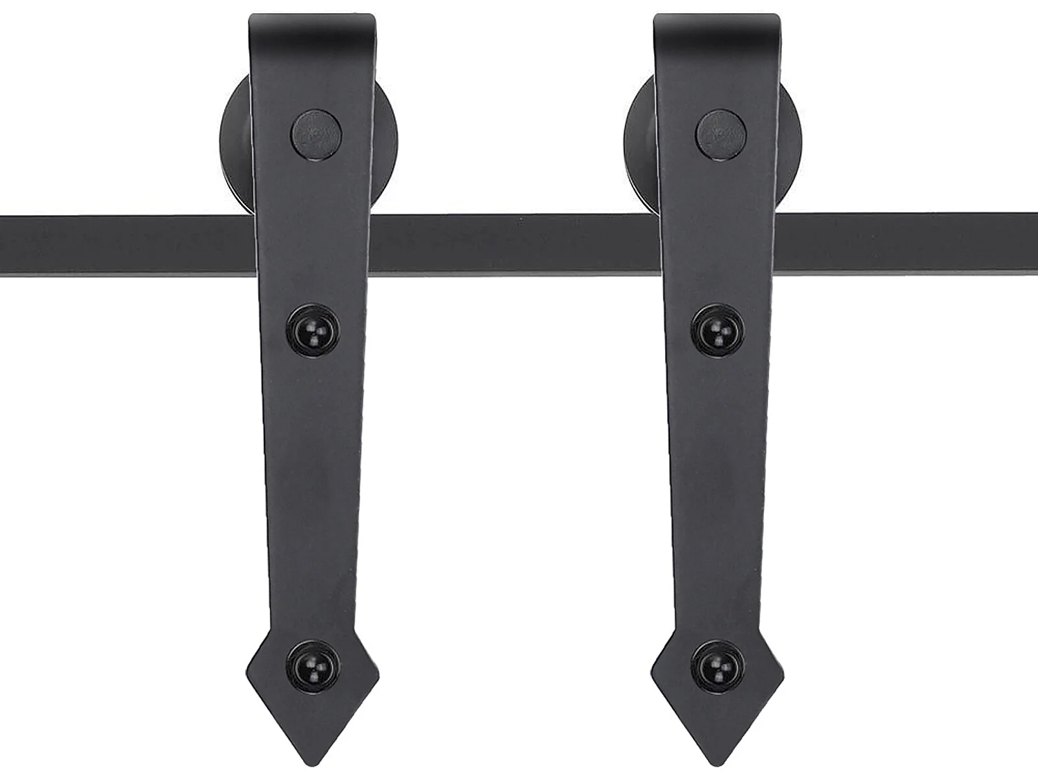 HOMCOM Kit de porte coulissante système galandage pour porte épaisseur 35-45 mm largeur max. 1 m charge max. 100 Kg acier brun foncé