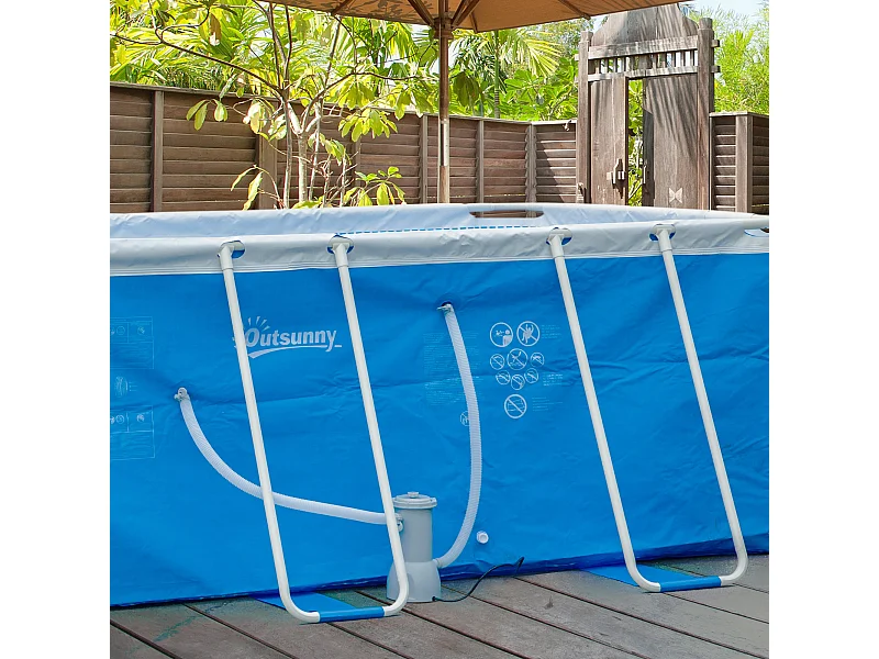 Pompe de filtration épurateur à cartouche pour piscine hors sol 3785 L/h 90 W blanc