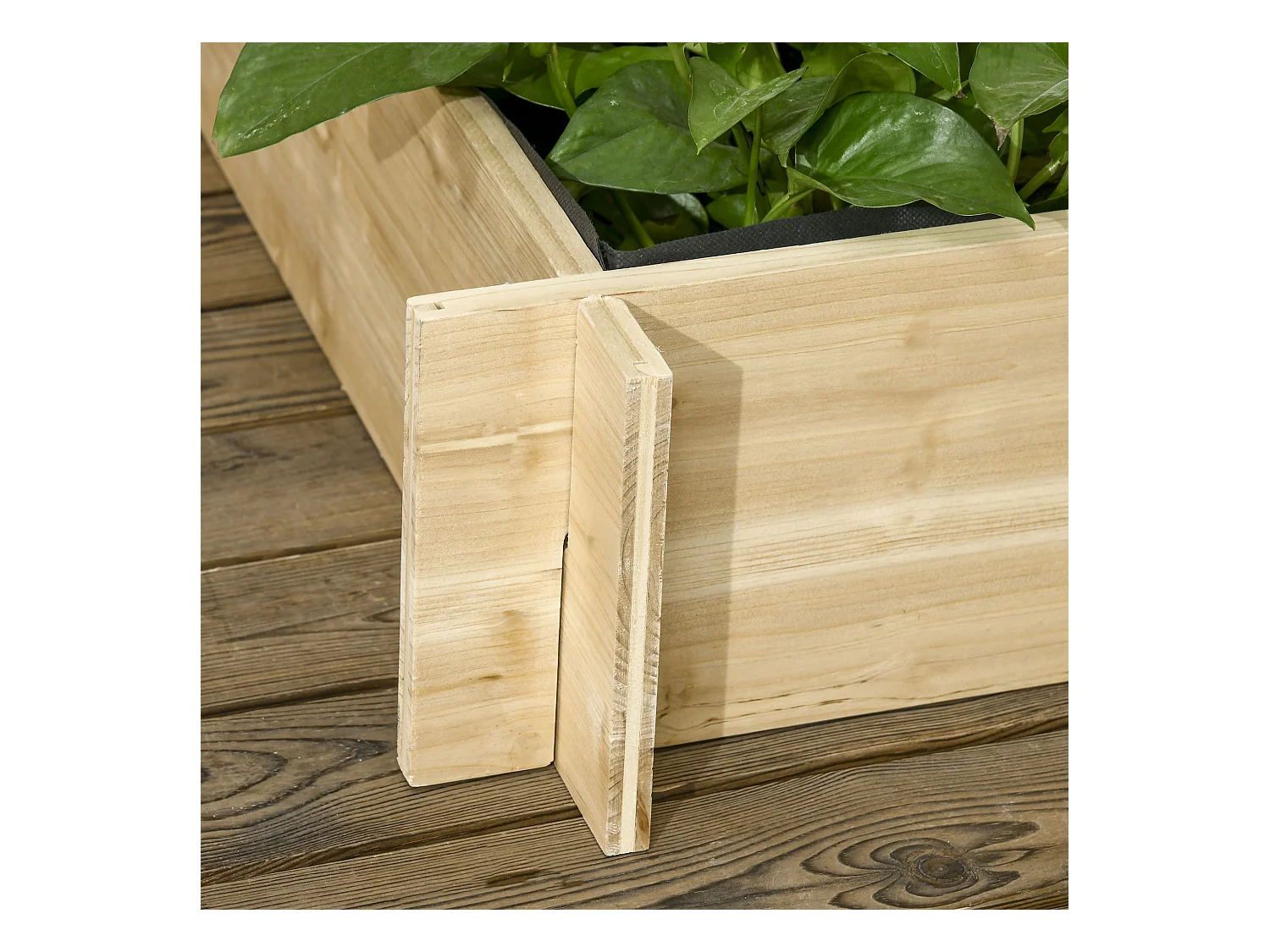 Jardinière avec treillis - jardinière en escalier 3 niveaux - dim. 95L x 95l x 110H cm - bois sapin pré-huilé