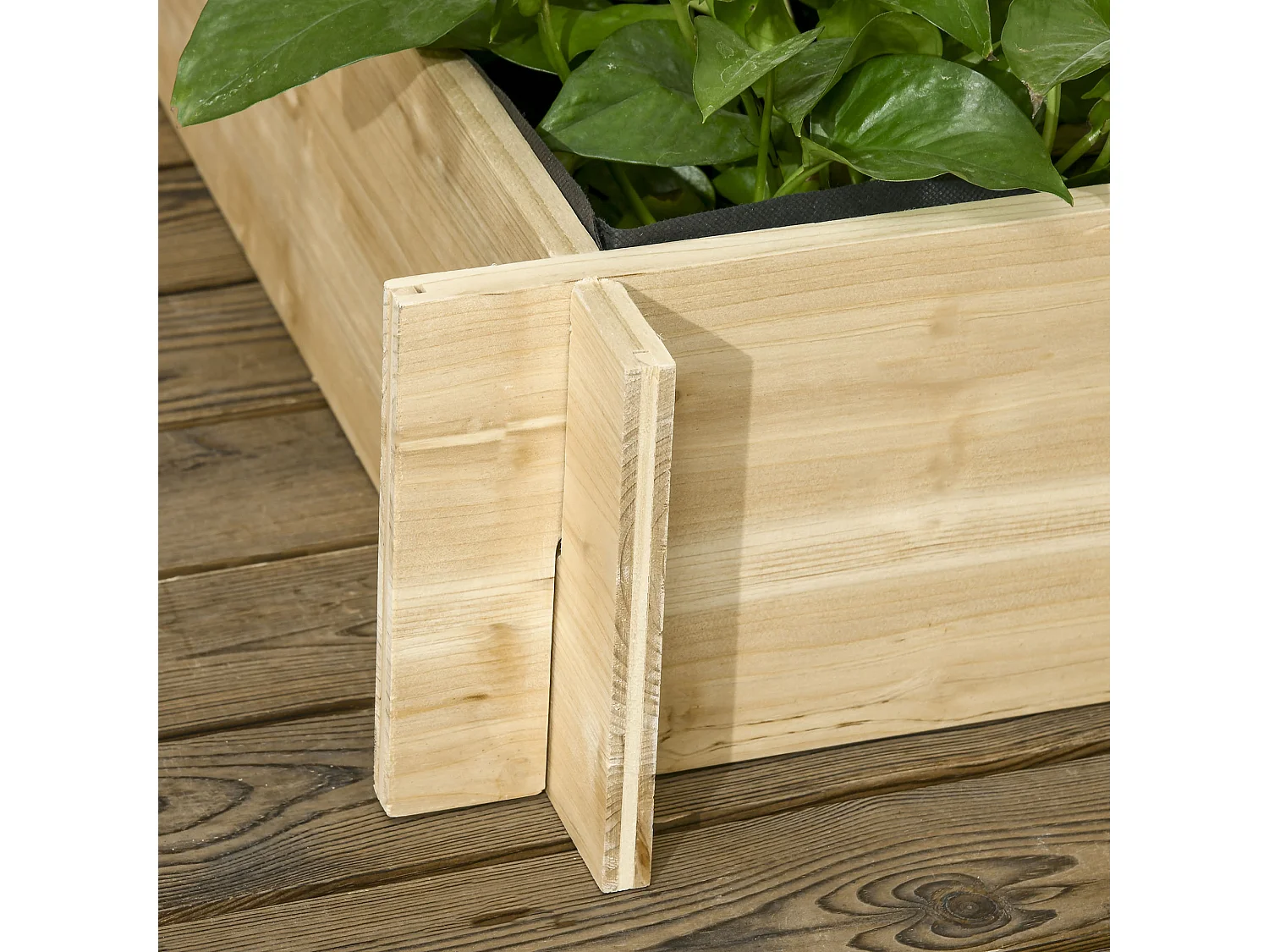 Jardinière avec treillis - jardinière en escalier 3 niveaux - dim. 95L x 95l x 110H cm - bois sapin pré-huilé