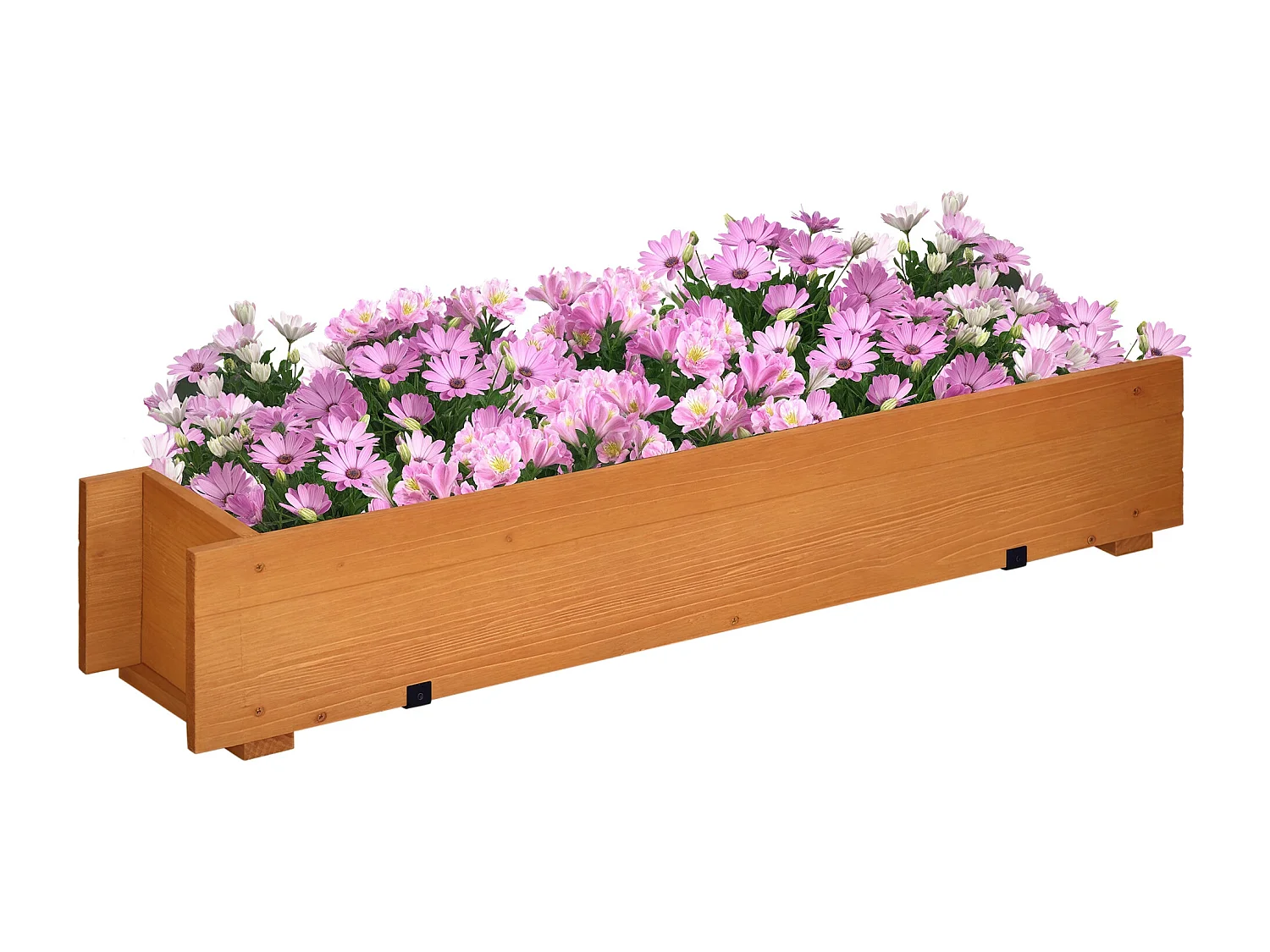 Jardinière suspendue pour fleurs plantes - balconnière - crochets, système d'irrigation intégrés - bois sapin pré-huilé