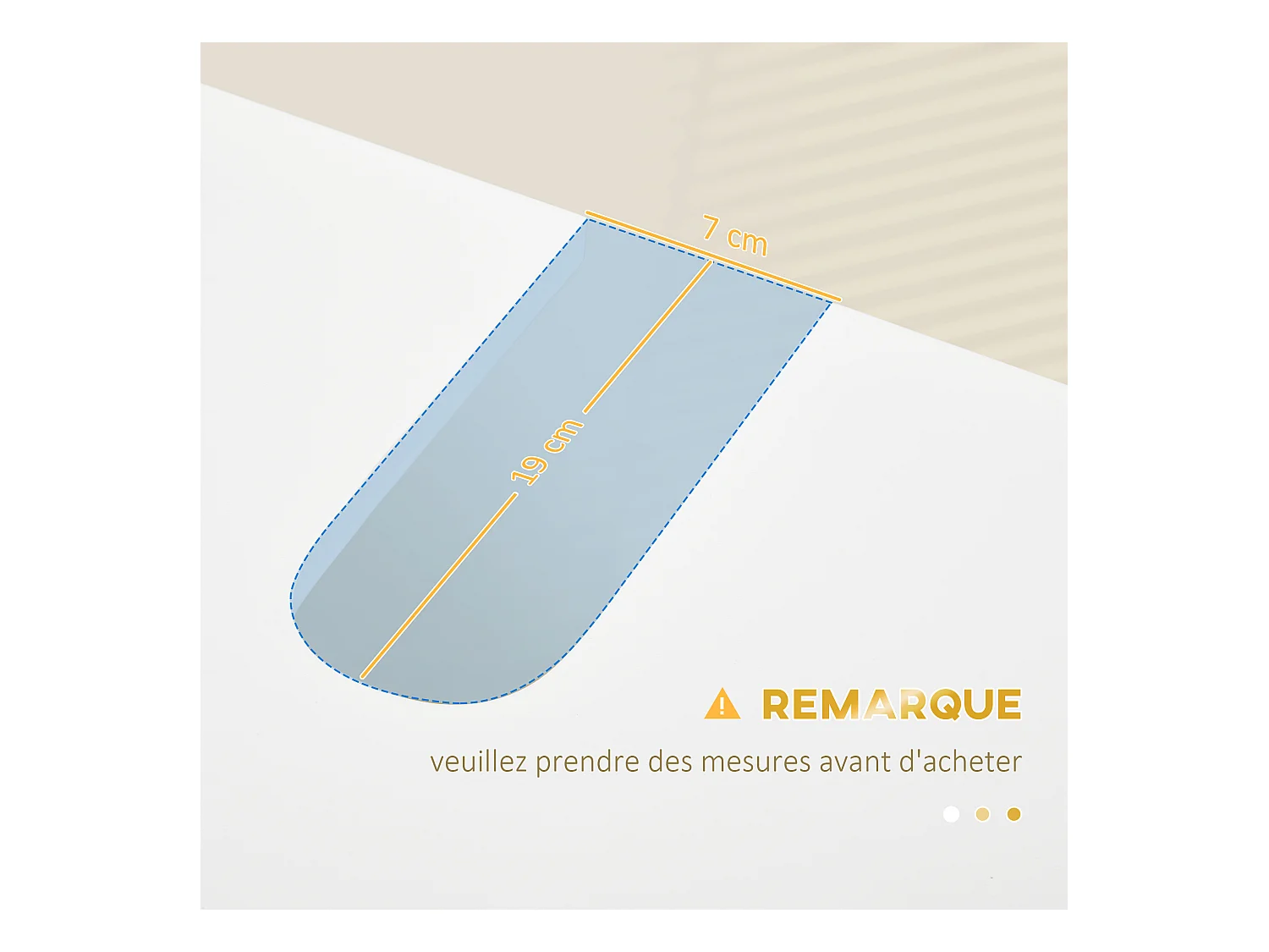 Meuble sous vasque - 2 portes - dim. 60L x 30l x 65H cm - acier doré MDF blanc