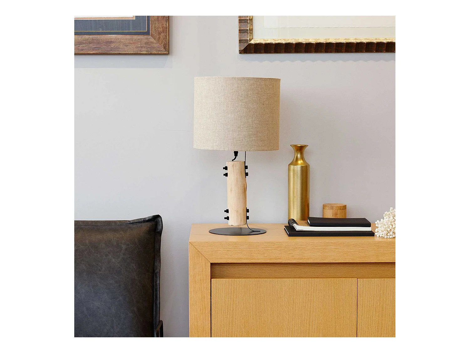 Lámpara de Mesa Natural Magma 30x30x55cm 7hSevenOn Deco