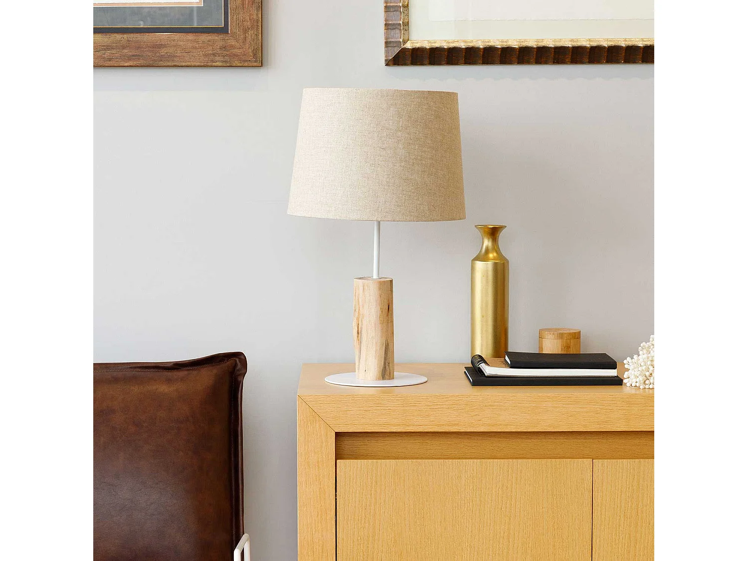 Lampada da tavolo Natural Pristino 35x35x58cm 7hSevenOn Deco