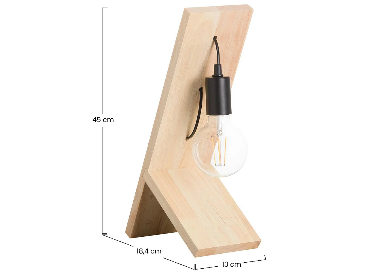 Lampada da tavolo Natural Rua Vintage 18,4x13x45cm 7hSevenOn Deco