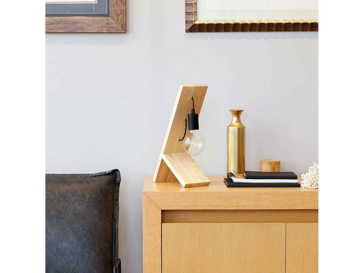 Lampada da tavolo Natural Rua Vintage 18,4x13x45cm 7hSevenOn Deco