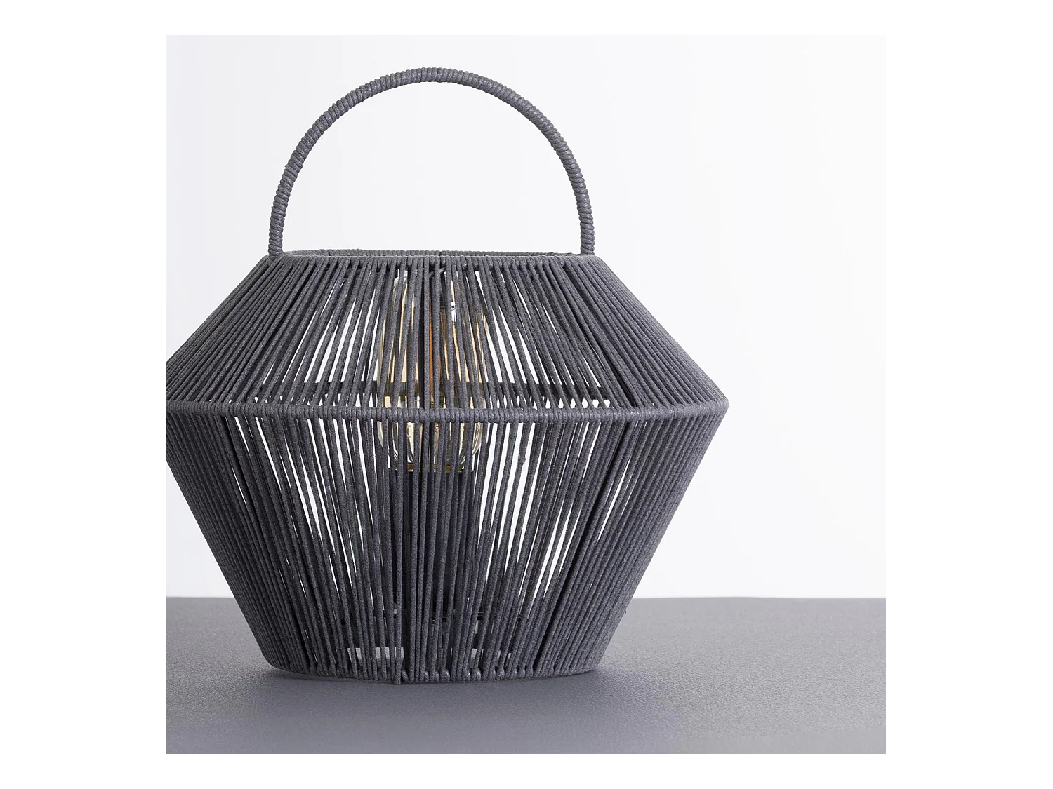 Lámpara de Mesa Shaoran Gris 24x24x25cm 7hSevenOn Deco