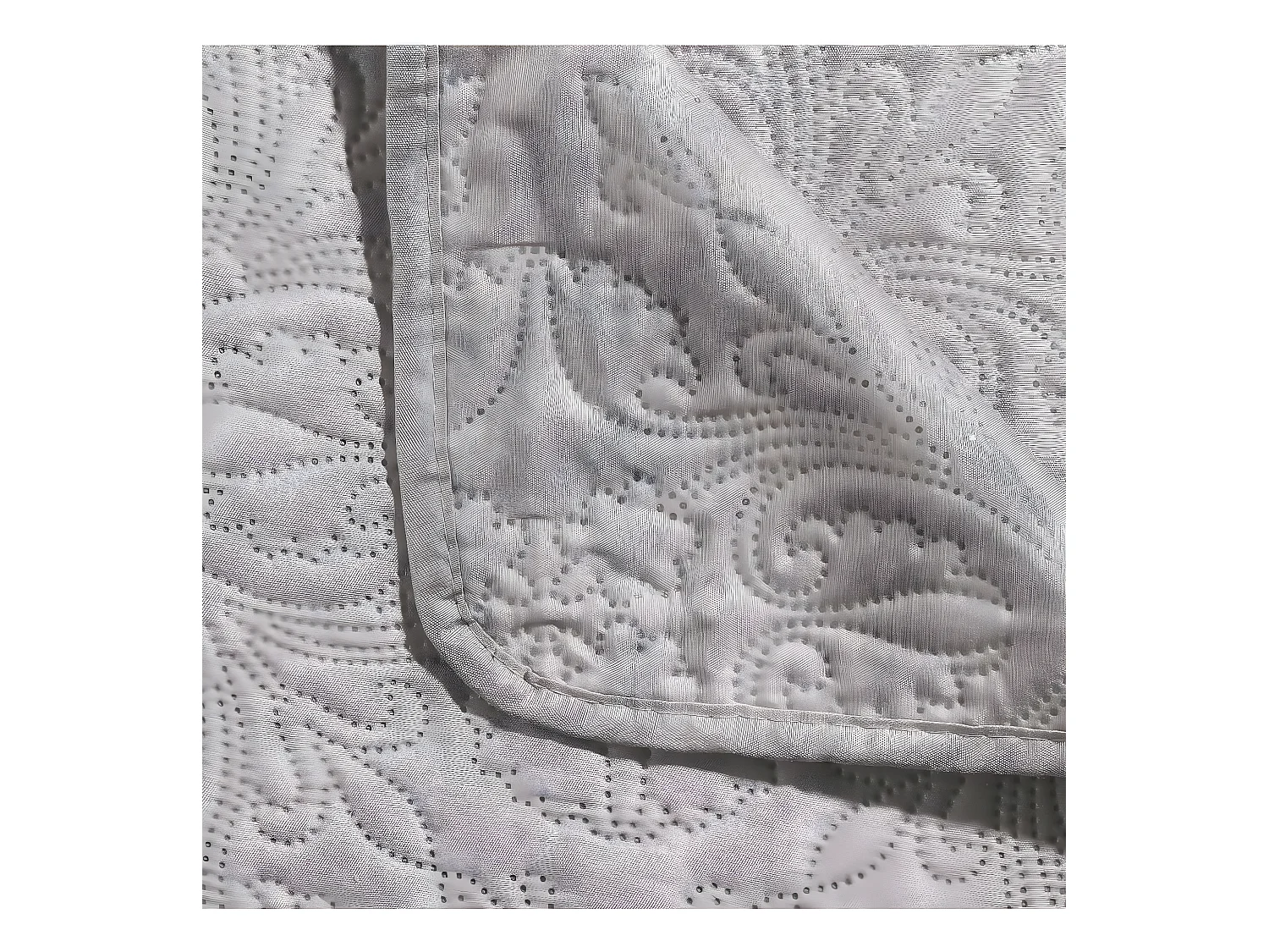 Dessus de lit Taupe motif Arabesque 240 x 260 avec 2 Taies