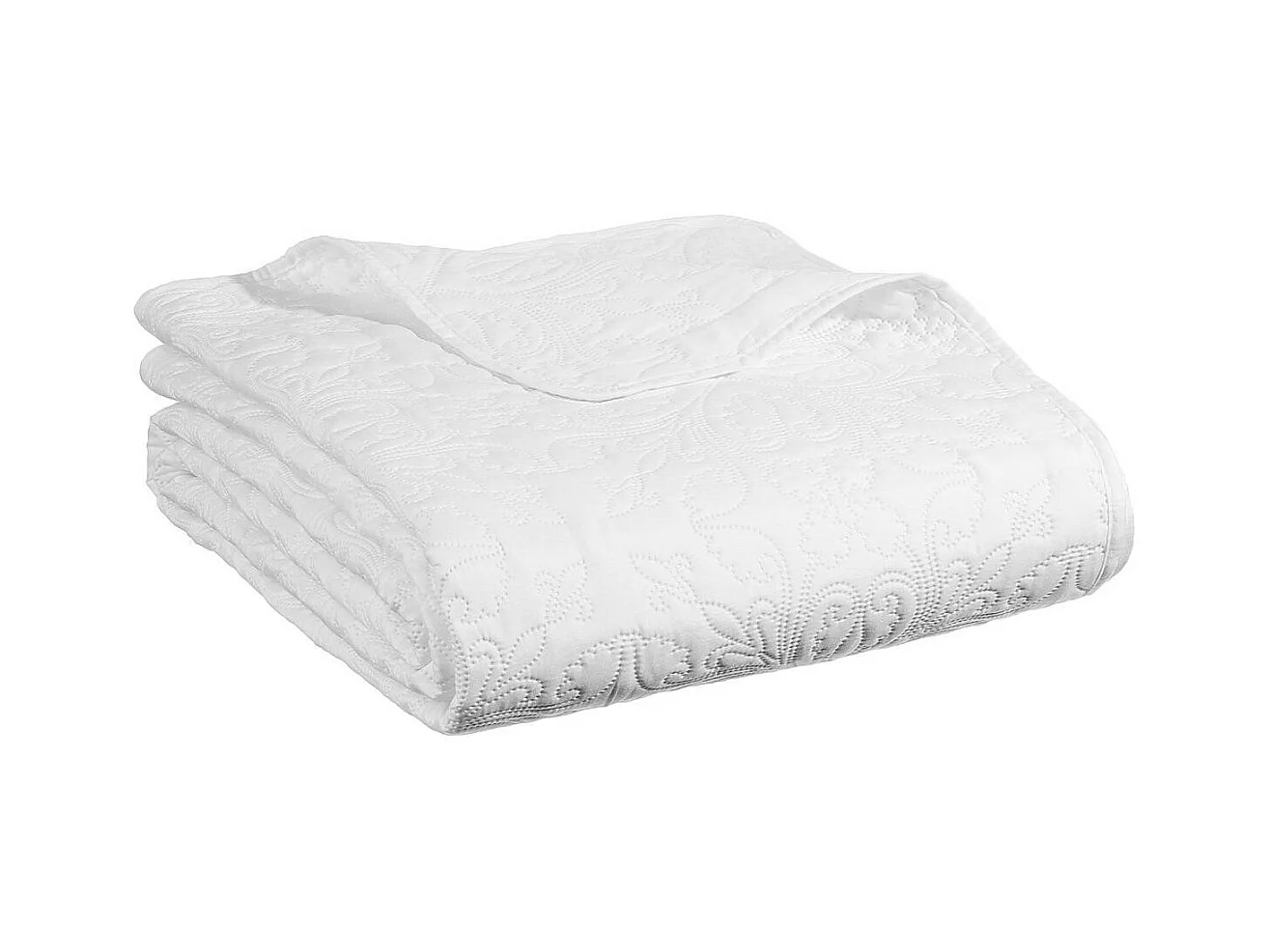 Dessus de lit Ivoire motif Arabesque 240 x 260 avec 2 Taies