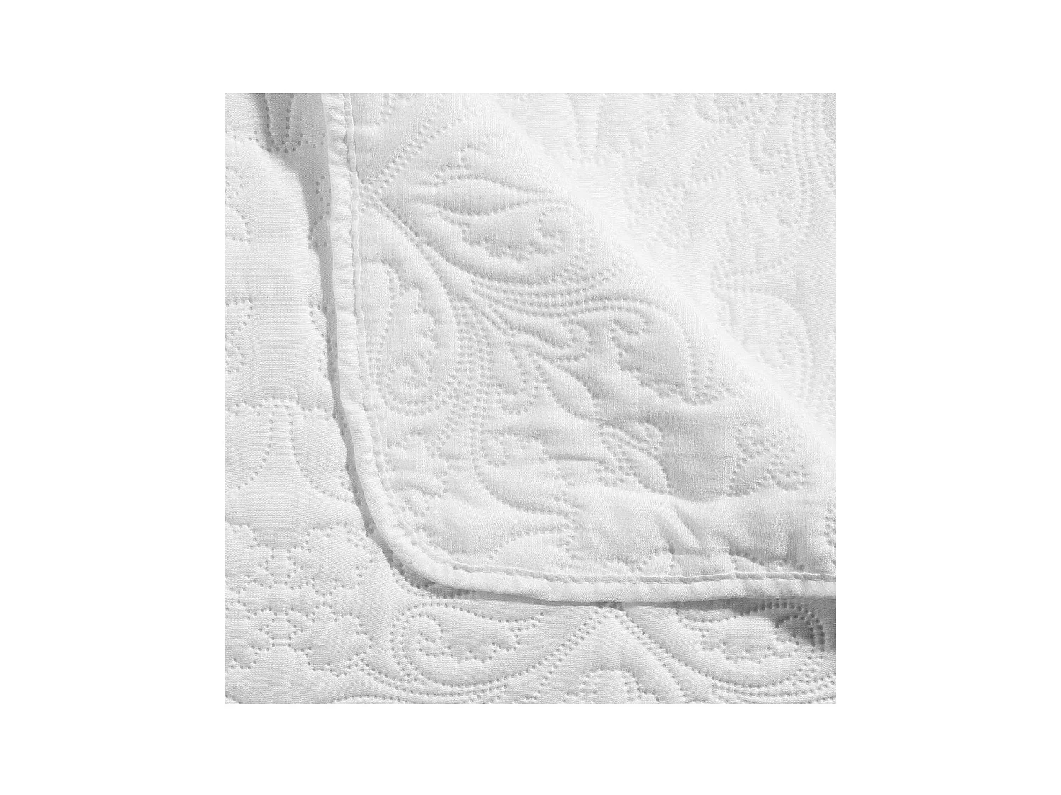 Dessus de lit Ivoire motif Arabesque 240 x 260 avec 2 Taies