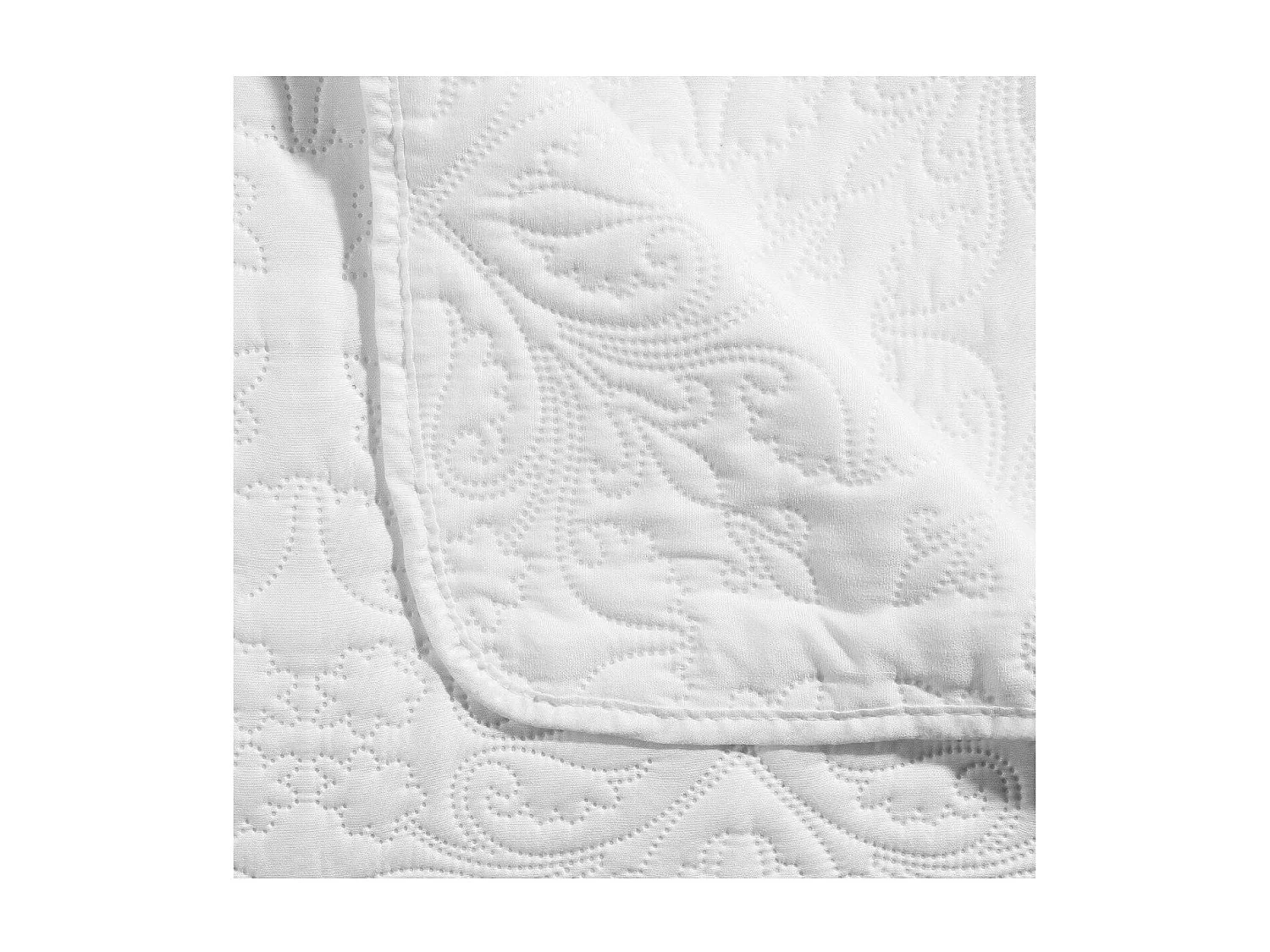 Dessus de lit Ivoire motif Arabesque 240 x 260 avec 2 Taies