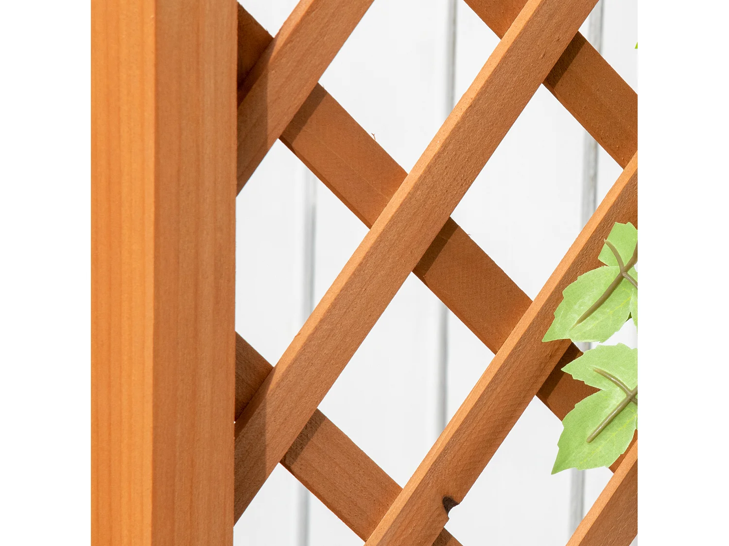 Jardinière avec treillis et arche - bac à fleurs - jardinière sur pied - dim. 83L x 36l x 152H cm - bois sapin pré-huilé