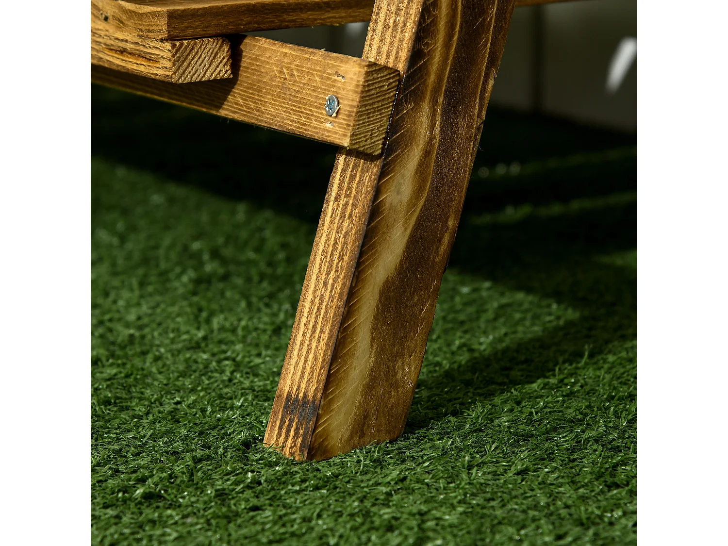 Étagère à plantes forme pyramidale échelle pliante avec 3 étagères - dim. 80L x 37l x 93H cm - bois sapin traité carbonisation