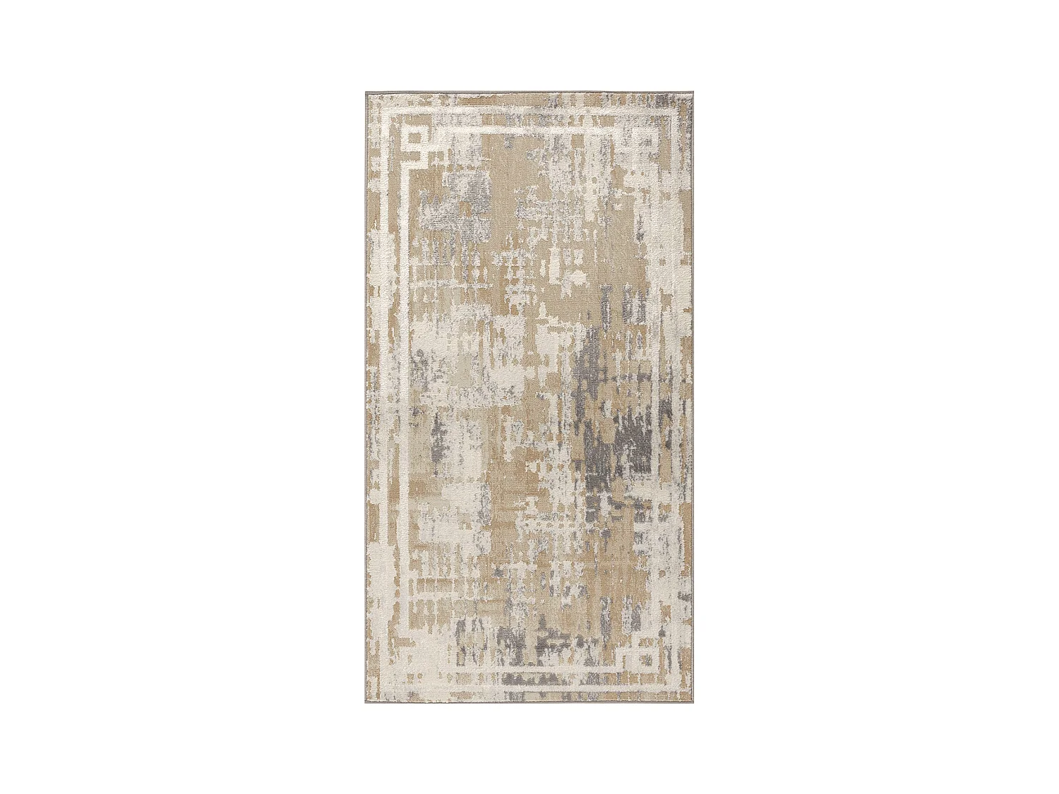 Tapis Abstrait Moderne - Beige/Gris - 80x150cm - MARTINA