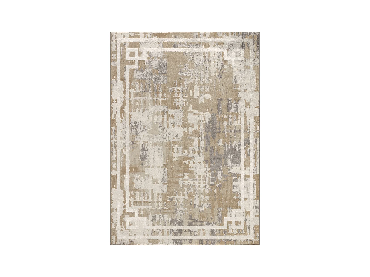 Modern Abstract Tapijt - Beige/Wit - 200x275cm - MARTINA
