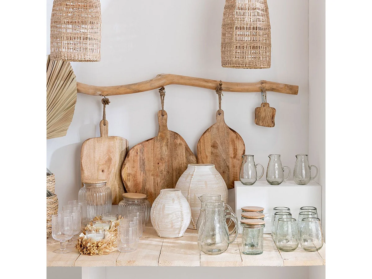 Planche à Découper Ronde "Bois" 52cm Naturel