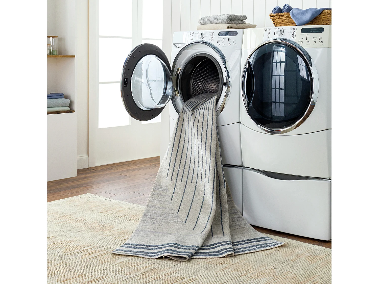 Afwasbaar Scandinavisch Tapijt - Blauw - 200x275cm - ENSO