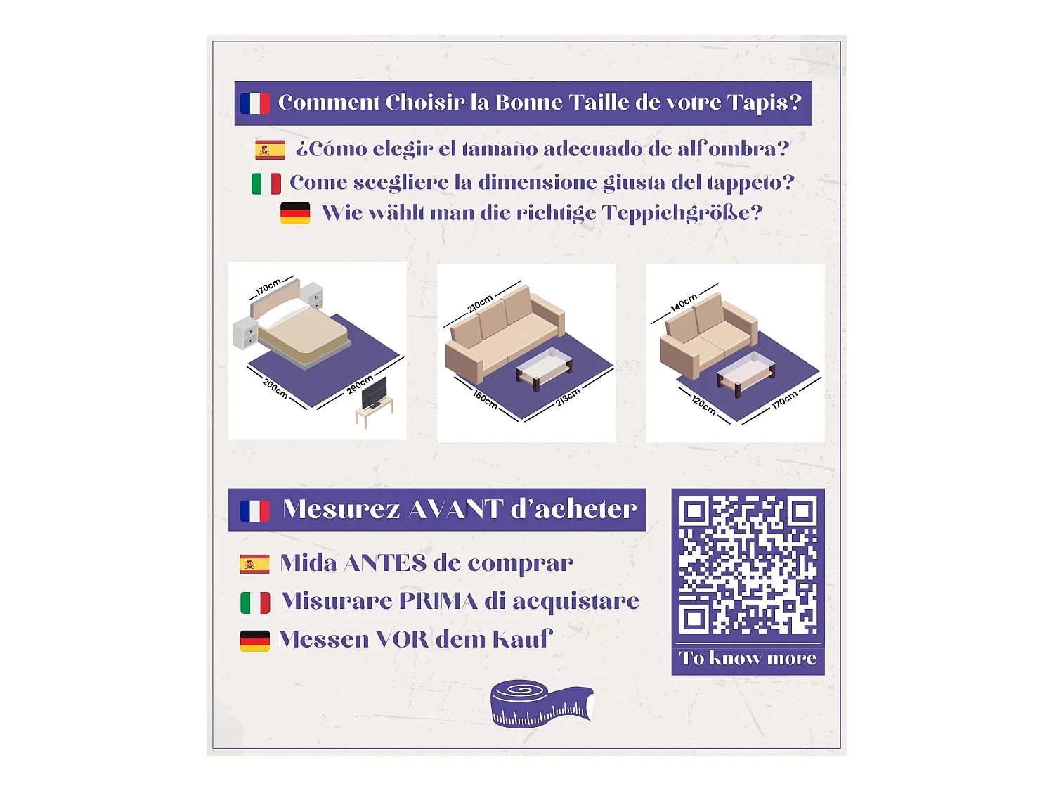 Tapis Vintage Lavable en Machine - Gris/Bleu - 160x213cm - VIVIAN