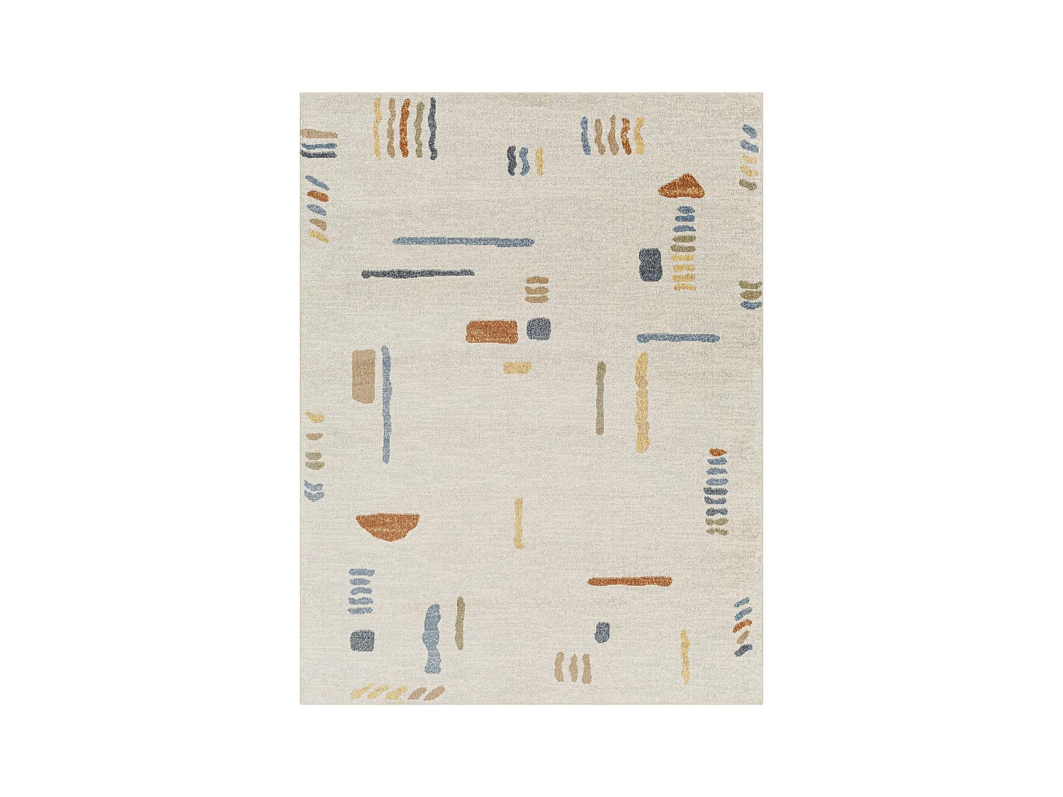 Tapis Scandinave Lavable en Machine - Multicolore/Gris - 200x275cm - AMELIA