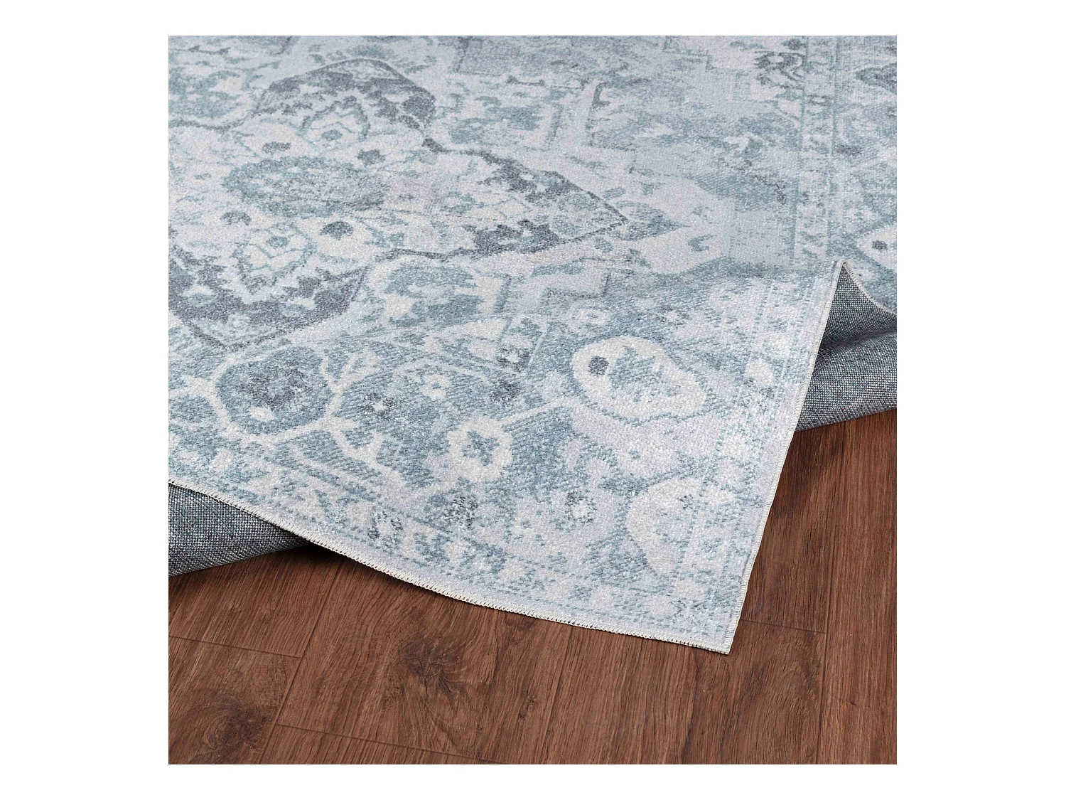 Afwasbaar Vintage Tapijt - Grijs/Blauw - 160x213cm - ELSA