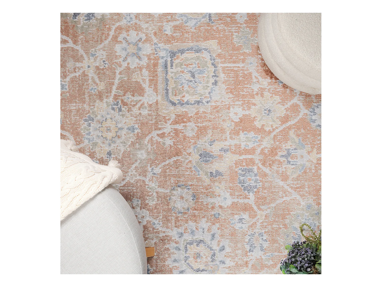 Afwasbaar Vintage Tapijt - Rood - 200x275cm - RUBY