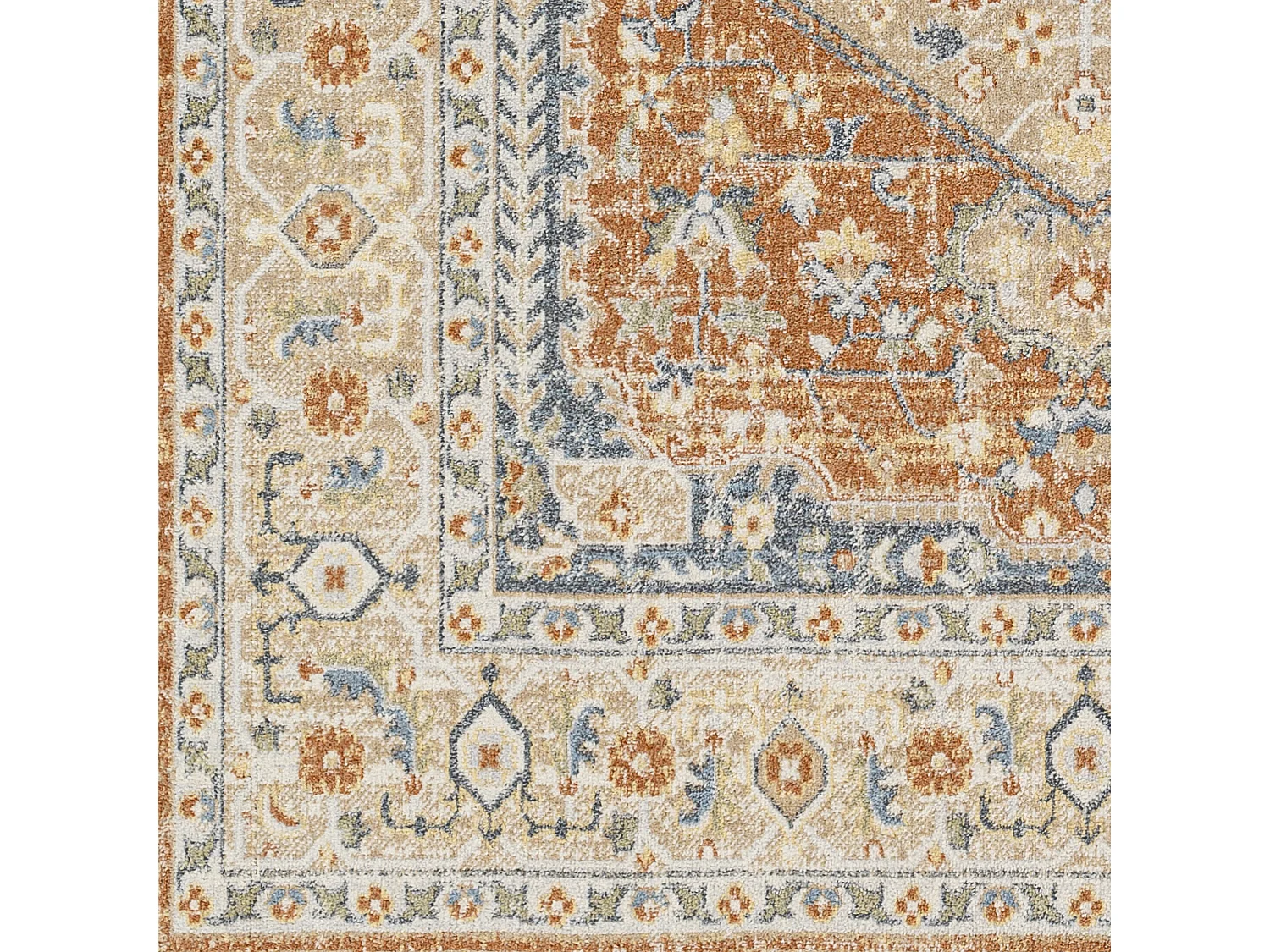 Afwasbaar Vintage Tapijt - Oranje/Geel - 160x213cm - BOKA