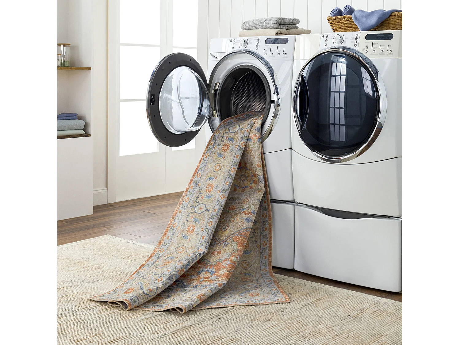 Afwasbaar Vintage Tapijt - Oranje/Geel - 160x213cm - BOKA