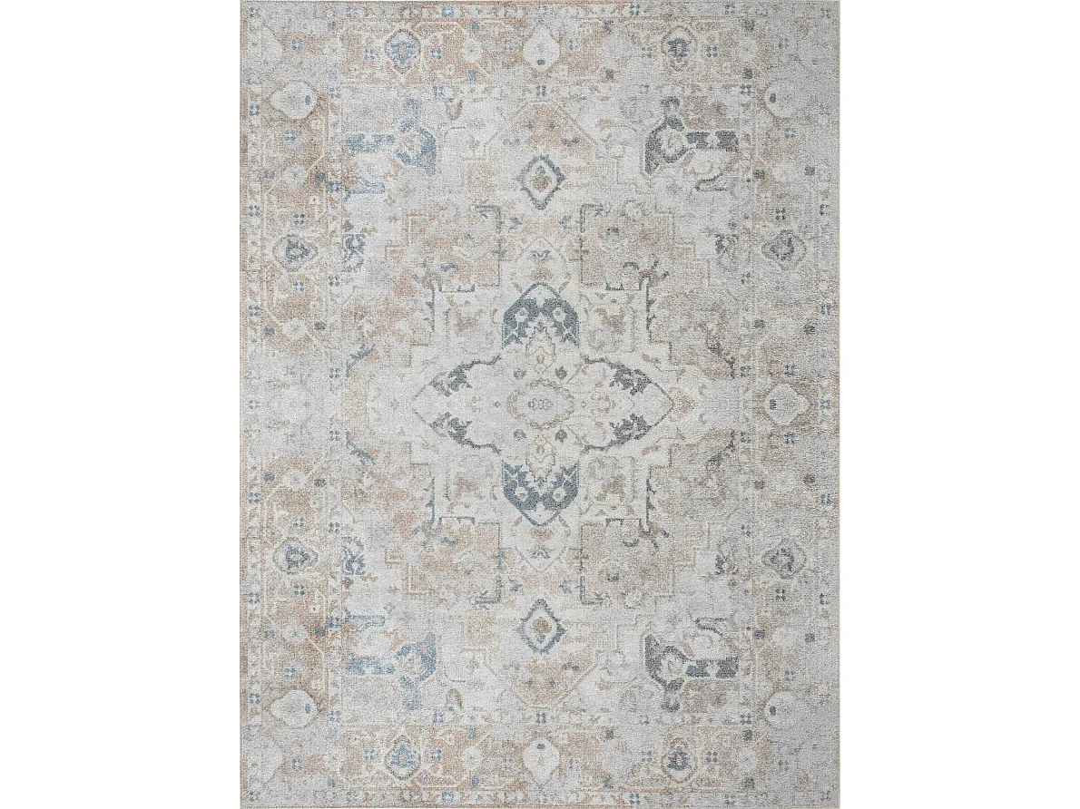Afwasbaar Vintage Tapijt - Ivoor/Bruin - 160x213cm - ELSA