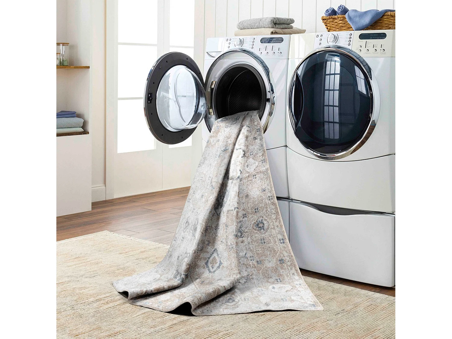 Afwasbaar Vintage Tapijt - Ivoor/Bruin - 160x213cm - ELSA