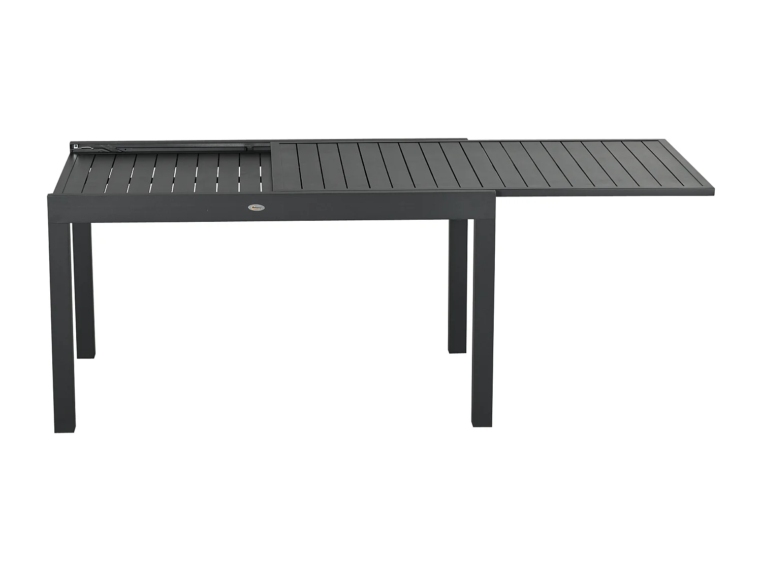 Ensemble de jardin 8 personnes chaises empilables table extensible 135/270L cm alu. textilène gris