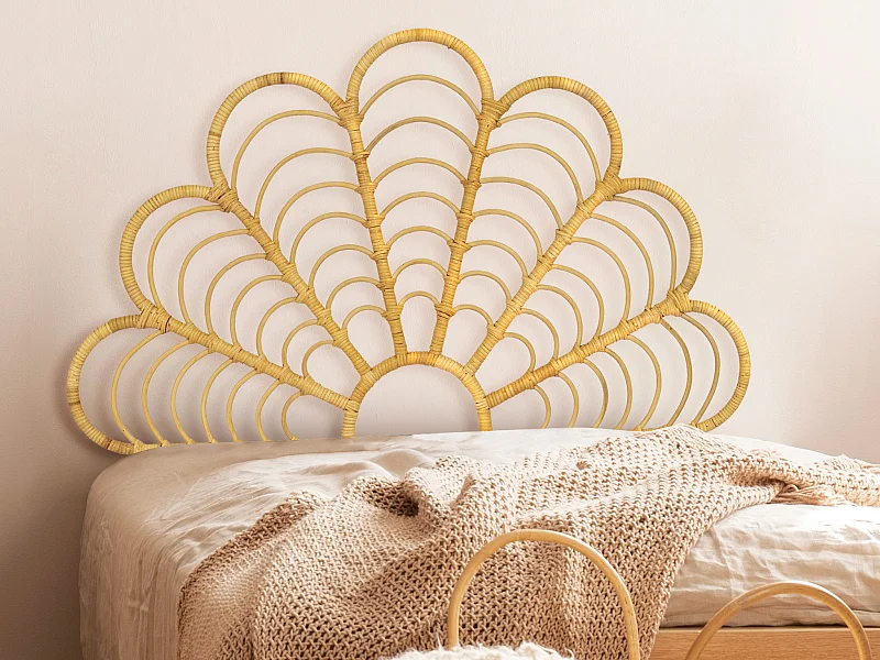 Tête de lit 110 cm - Rotin - Naturel - FLOSIA
