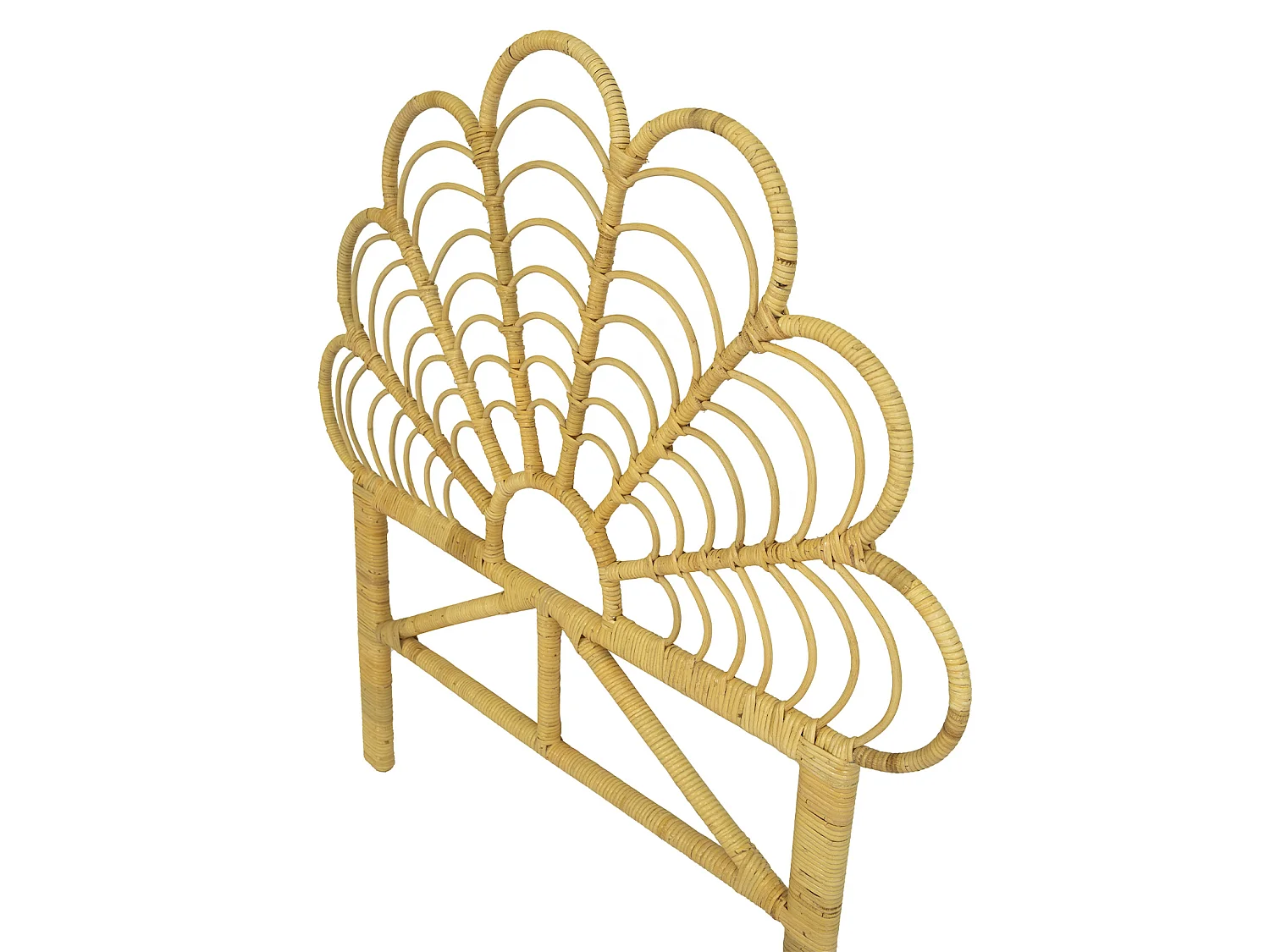 Sengegavl 110 cm - Ratan - Naturfarvet - FLOSIA