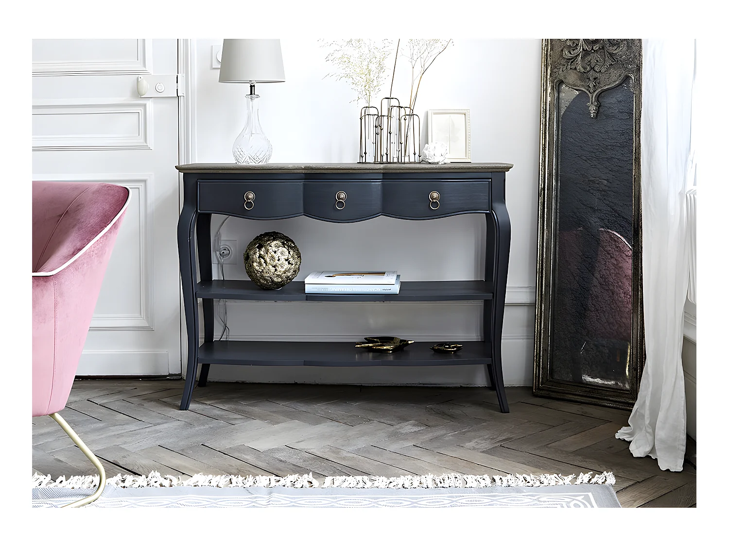 Console grand modèle grise Maddy